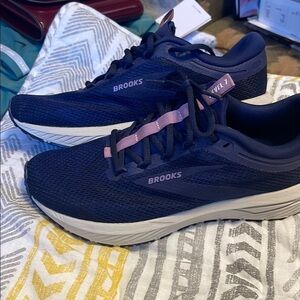Brooks Blue and Pink Athletic Shoes with Breathable Mesh